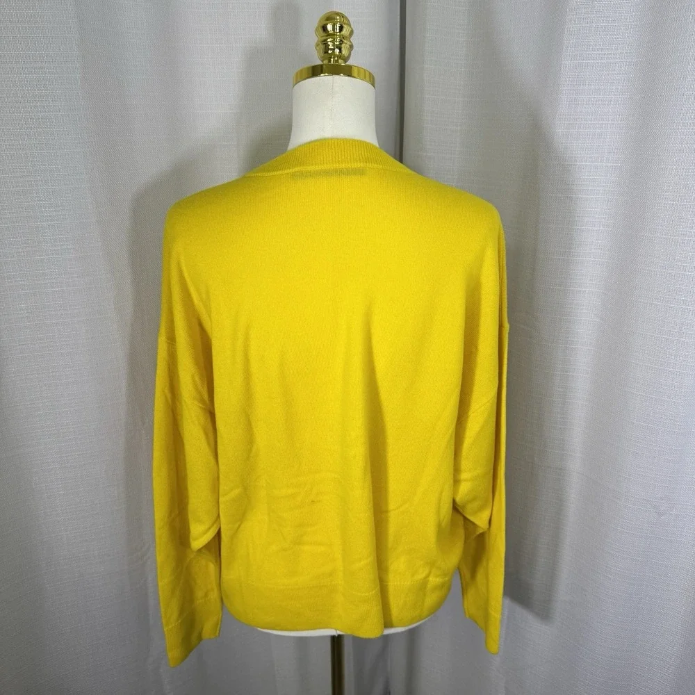 NWOT Jenni Kayne 100% Cashmere Marina Sweater XS Yellow aso Meghan Markle $445 - Picture 5 of 13